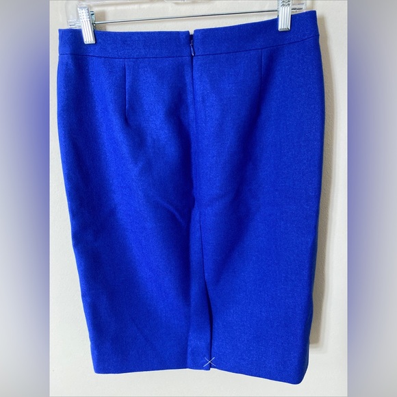100% wool blue j crew no 2 pencil skirt - Picture 2 of 4